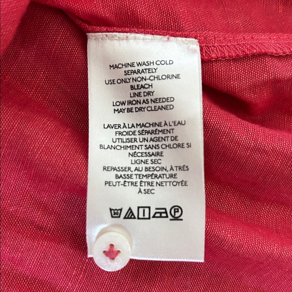 Anthropology Maeve Button down Shirt Linen Edition - Picture 6 of 6